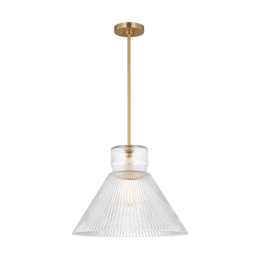 Liouet One Light Pendant in Satin Brass