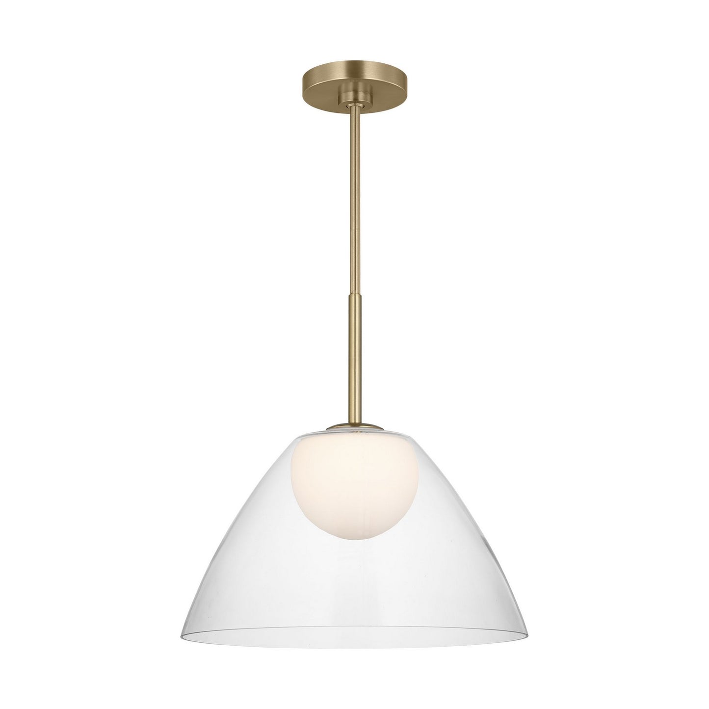 Suma One Light Pendant in Satin Brass