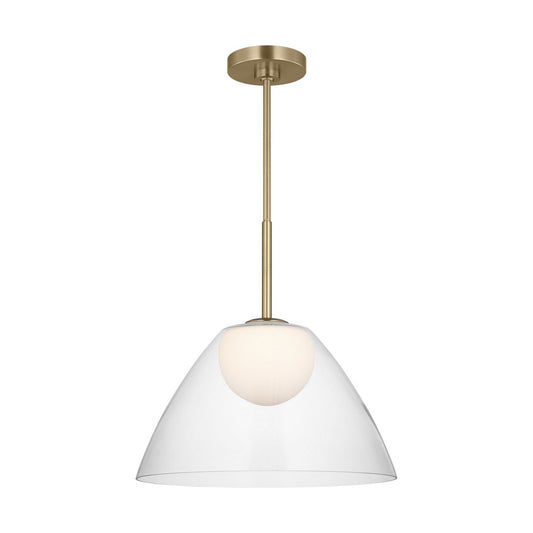 Suma One Light Pendant in Satin Brass
