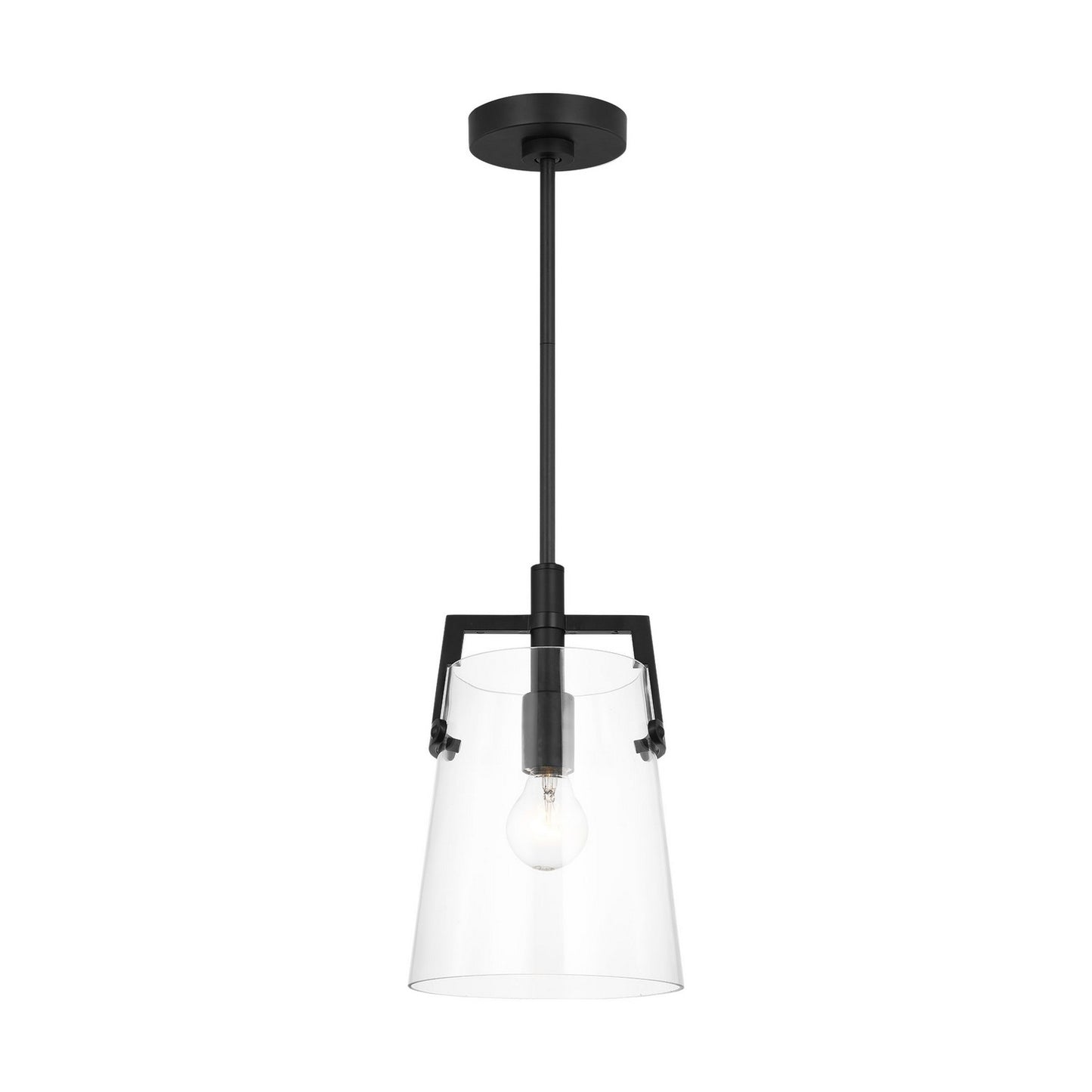 Crofton One Light Pendant in Midnight Black