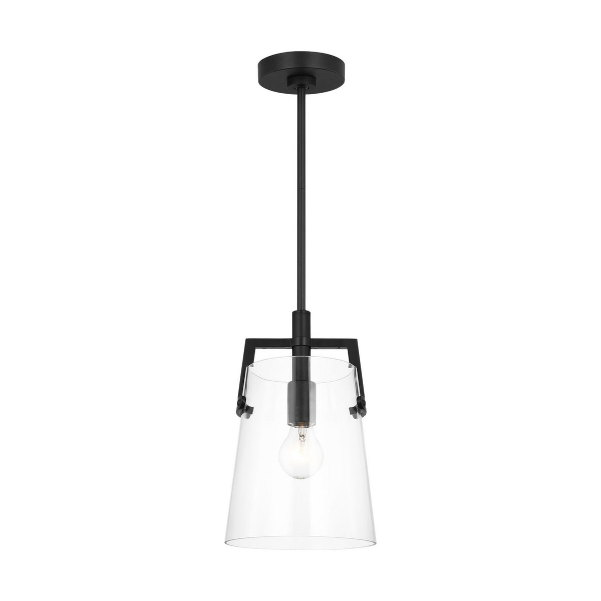 Crofton One Light Pendant in Midnight Black
