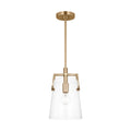 Crofton One Light Pendant in Satin Brass