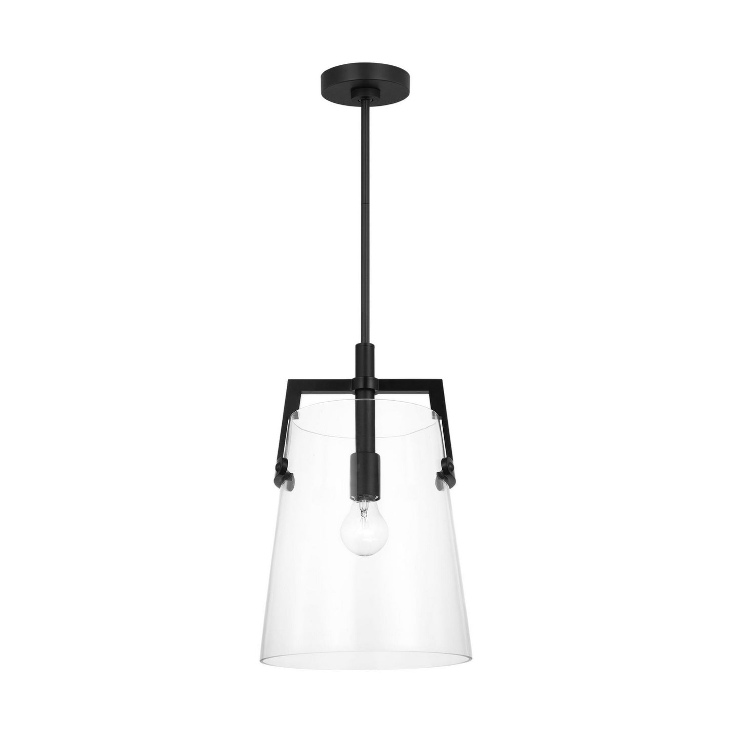 Crofton One Light Pendant in Midnight Black