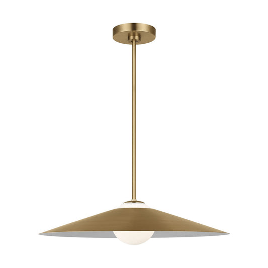 Astra One Light Pendant in Satin Brass