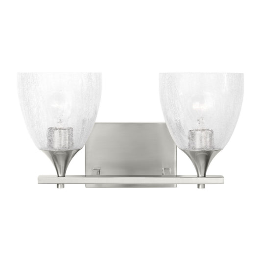 Toffino Two Light Vanity in Brushed Nickel