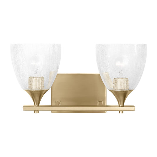 Toffino Two Light Vanity in Satin Brass