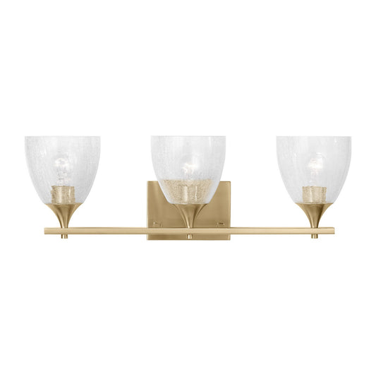 Toffino Three Light Vanity in Satin Brass