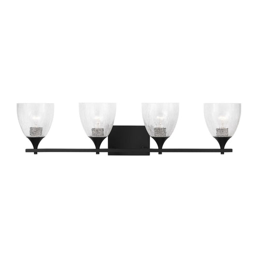 Toffino Four Light Vanity in Midnight Black