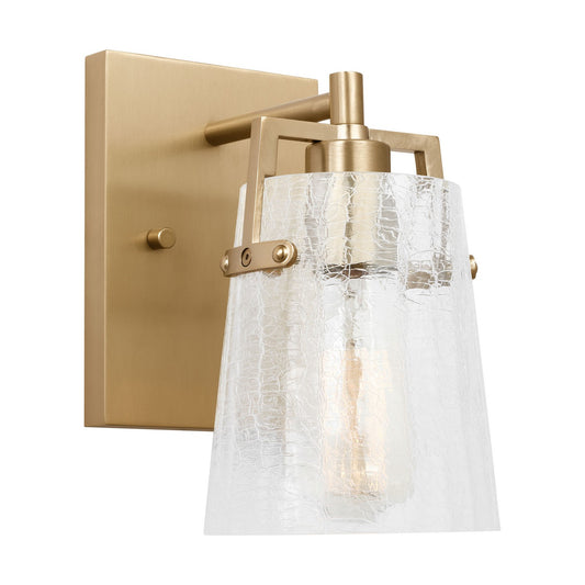 Crofton One Light Wall Sconce in Satin Brass