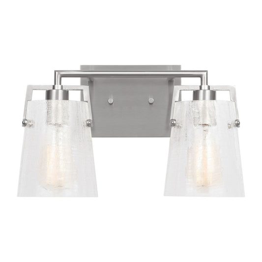 Crofton Two Light Vanity in Brushed Nickel