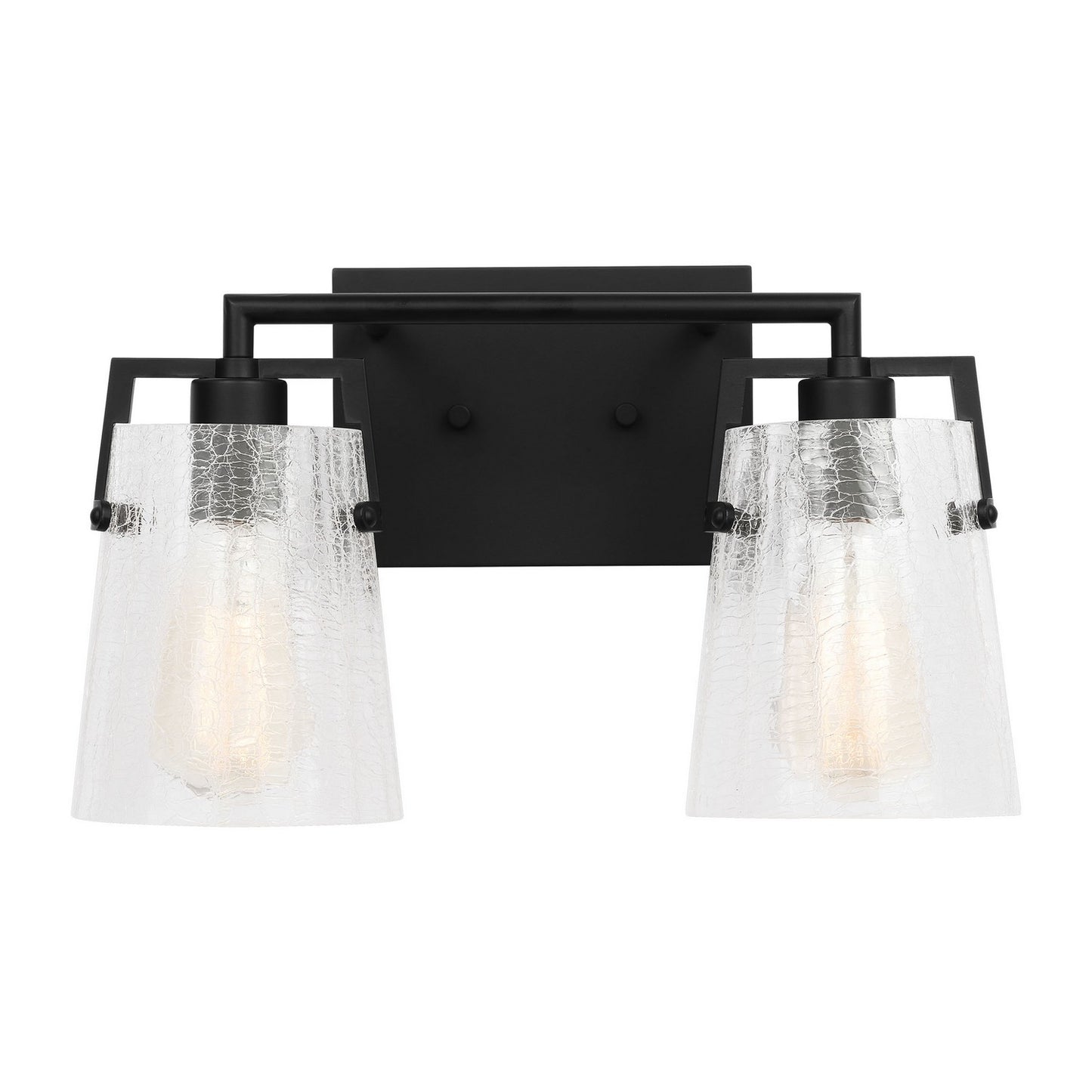 Crofton Two Light Vanity in Midnight Black