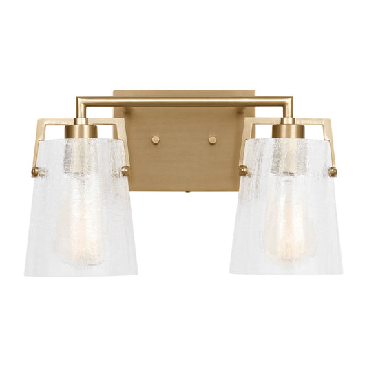 Crofton Two Light Vanity in Satin Brass