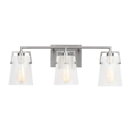 Crofton Three Light Vanity in Brushed Nickel