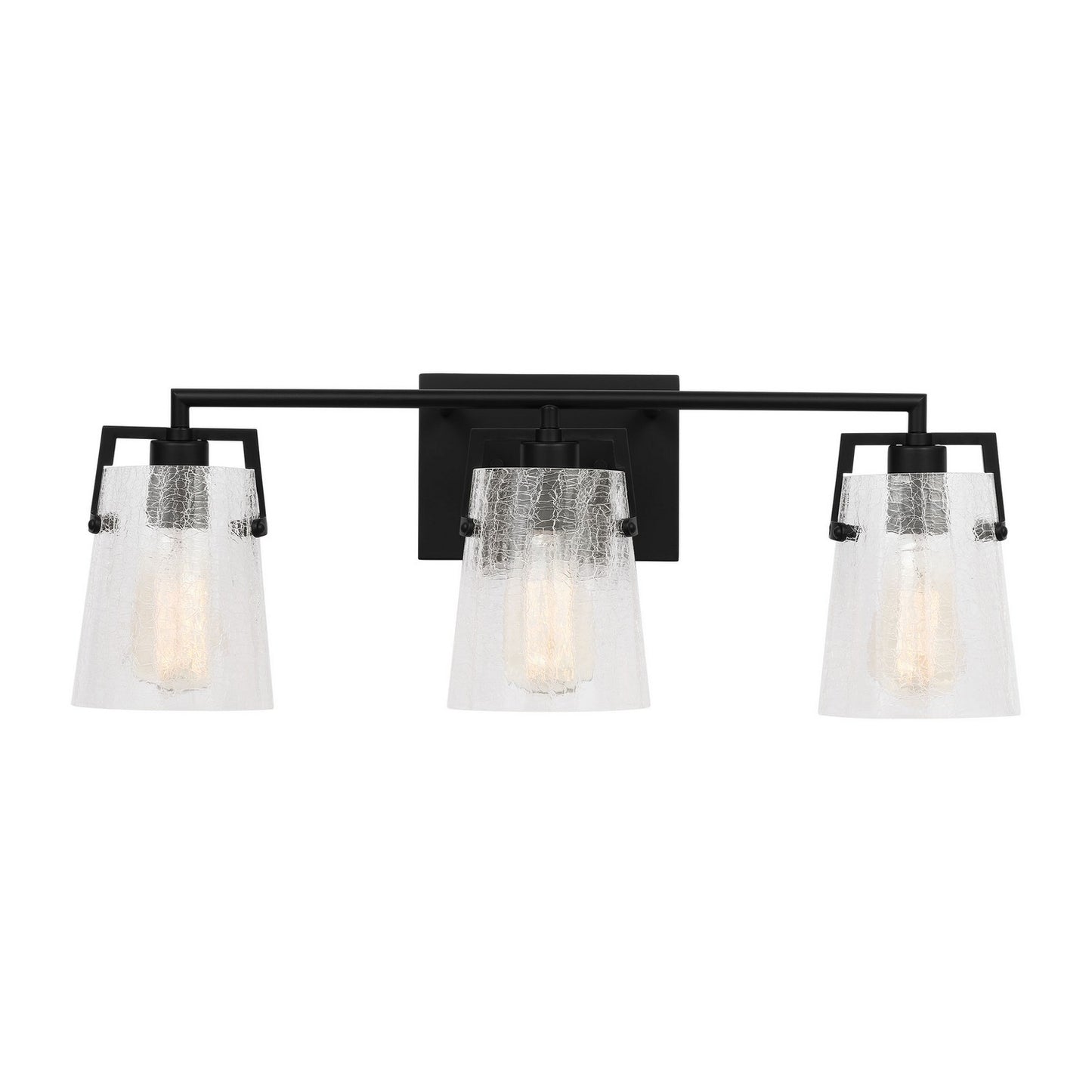Crofton Three Light Vanity in Midnight Black
