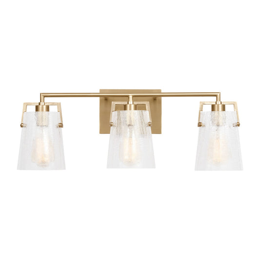 Crofton Three Light Vanity in Satin Brass