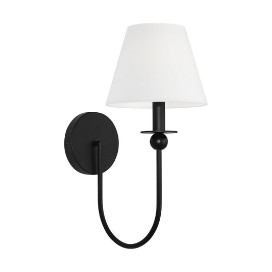 Elsay One Light Wall Sconce in Midnight Black