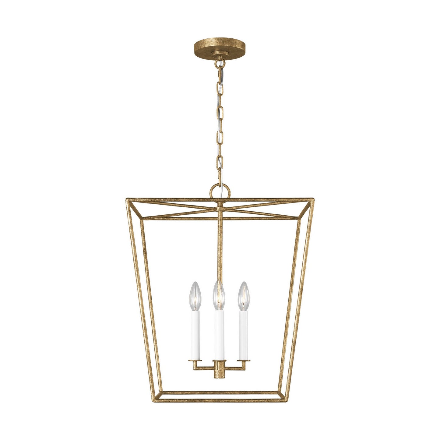 Viota Four Light Lantern in Casted Gild