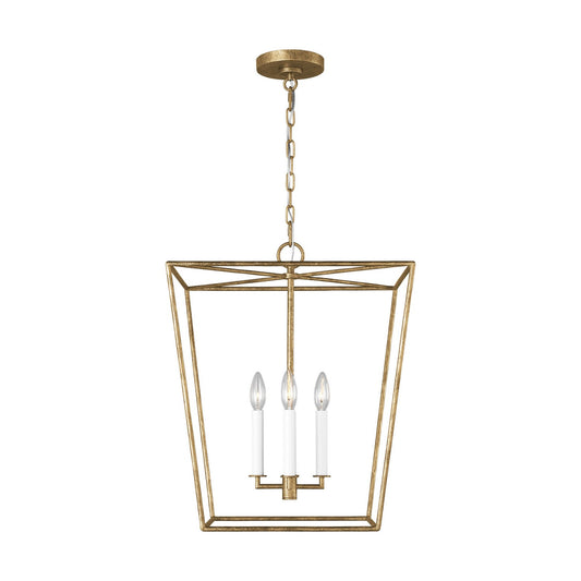 Viota Four Light Lantern in Casted Gild