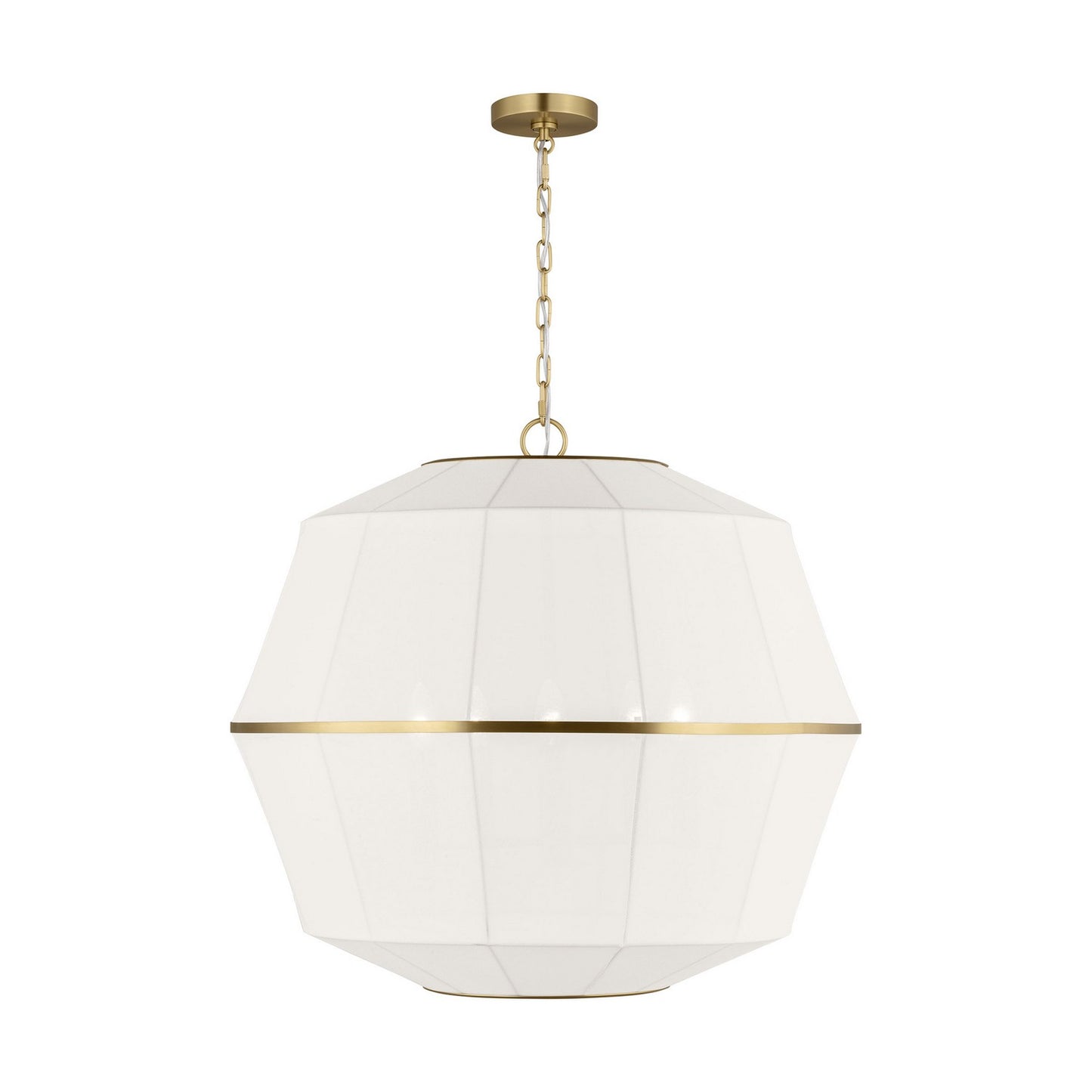 Hikari Five Light Lantern in Burnished Brass
