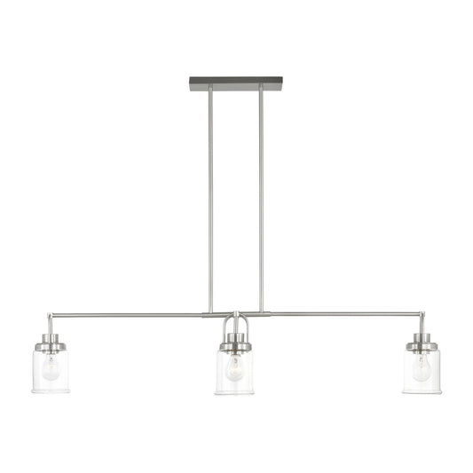 Anders Four Light Chandelier in Brushed Nickel