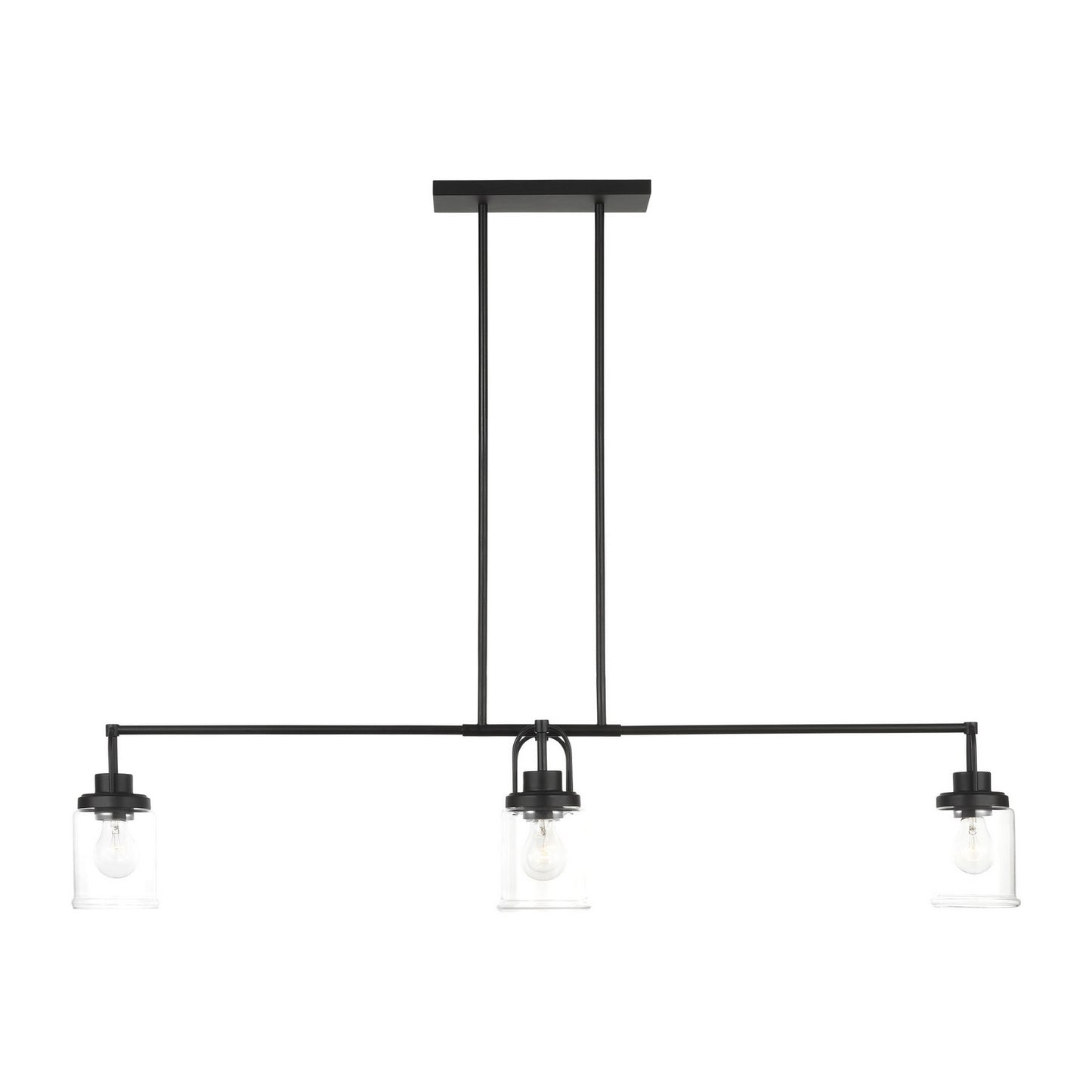 Anders Four Light Chandelier in Midnight Black