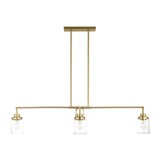 Anders Four Light Chandelier in Satin Brass