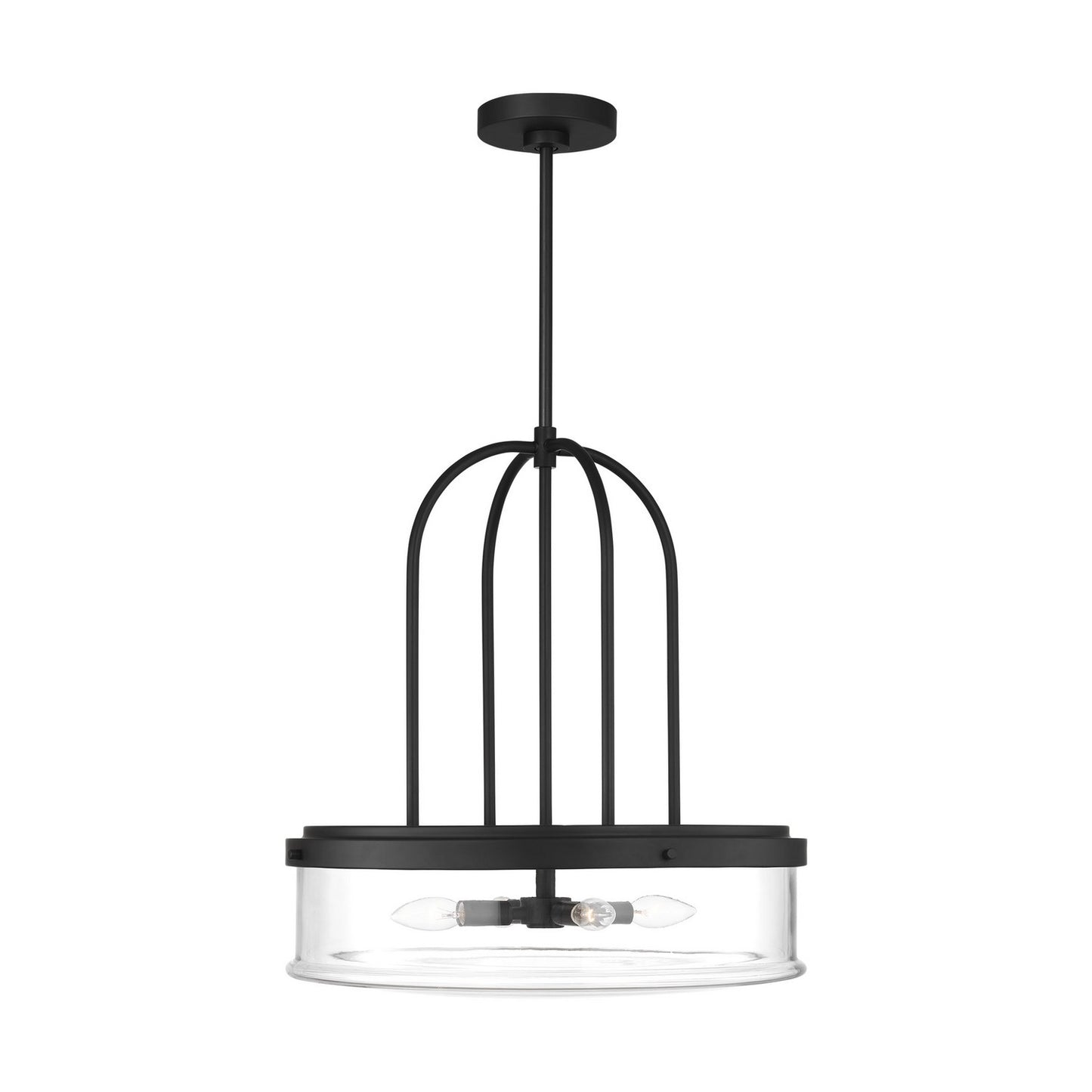 Anders Four Light Pendant in Midnight Black