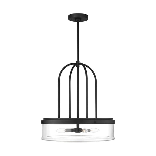 Anders Four Light Pendant in Midnight Black