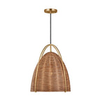 Norman One Light Pendant in Blonde Rattan