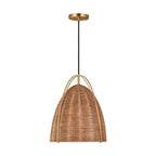 Norman One Light Pendant in Blonde Rattan