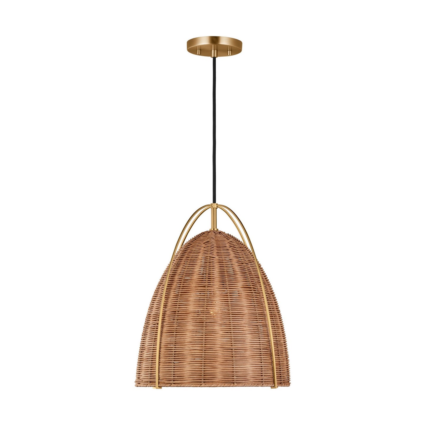 Norman One Light Pendant in Blonde Rattan