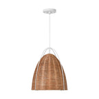Norman One Light Pendant in Blonde Rattan