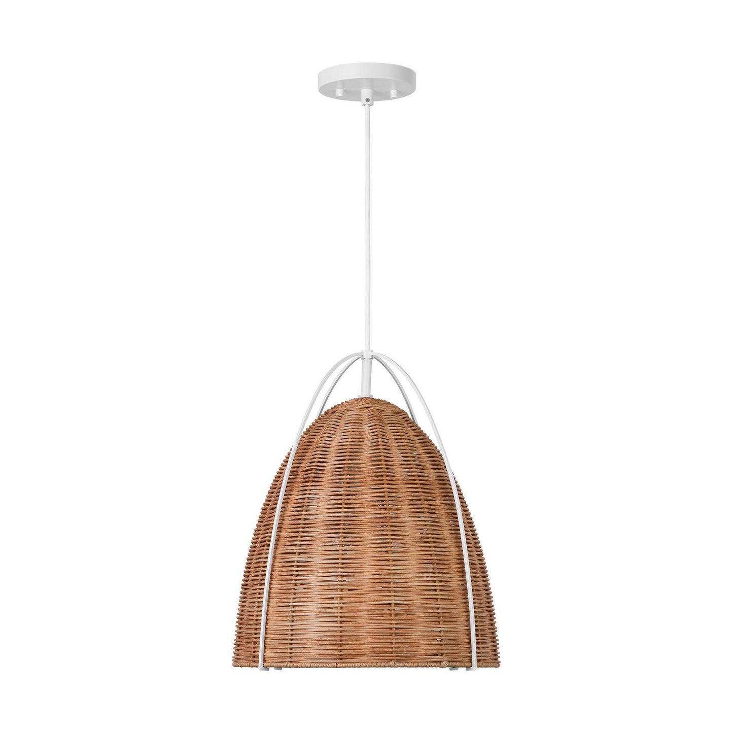 Norman One Light Pendant in Blonde Rattan