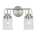 Anders Two Light Vanity in Brushed Nickel