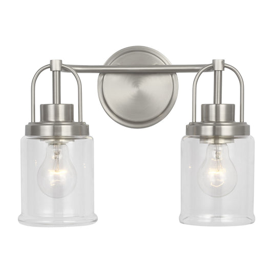 Anders Two Light Vanity in Brushed Nickel