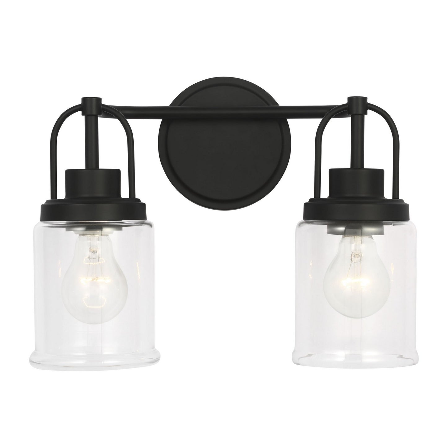 Anders Two Light Vanity in Midnight Black