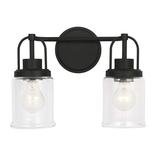 Anders Two Light Vanity in Midnight Black