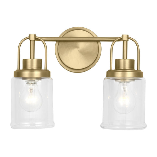 Anders Two Light Vanity in Satin Brass
