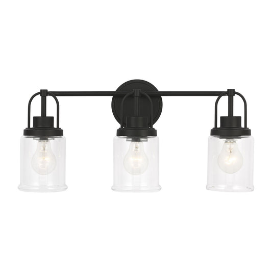 Anders Three Light Vanity in Midnight Black