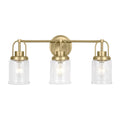 Anders Three Light Vanity in Satin Brass