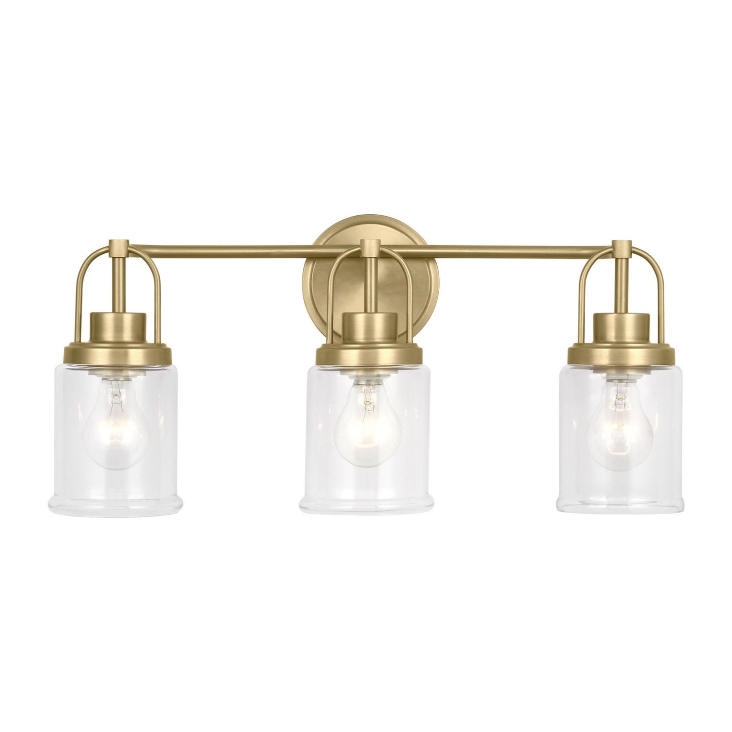 Anders Three Light Vanity in Satin Brass