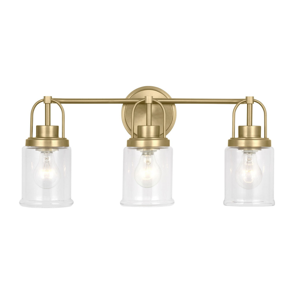 Anders Three Light Vanity in Satin Brass