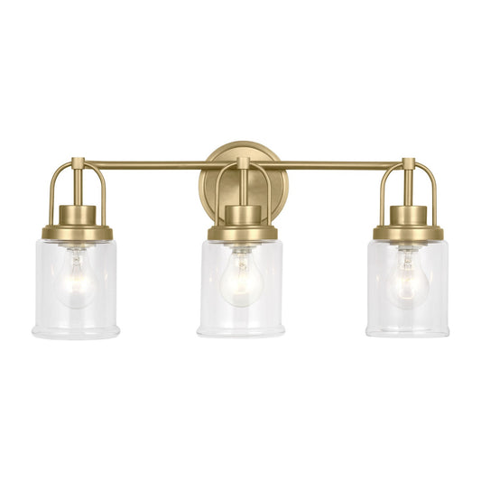 Anders Three Light Vanity in Satin Brass