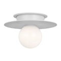 Nodes One Light Flush Mount in Matte White