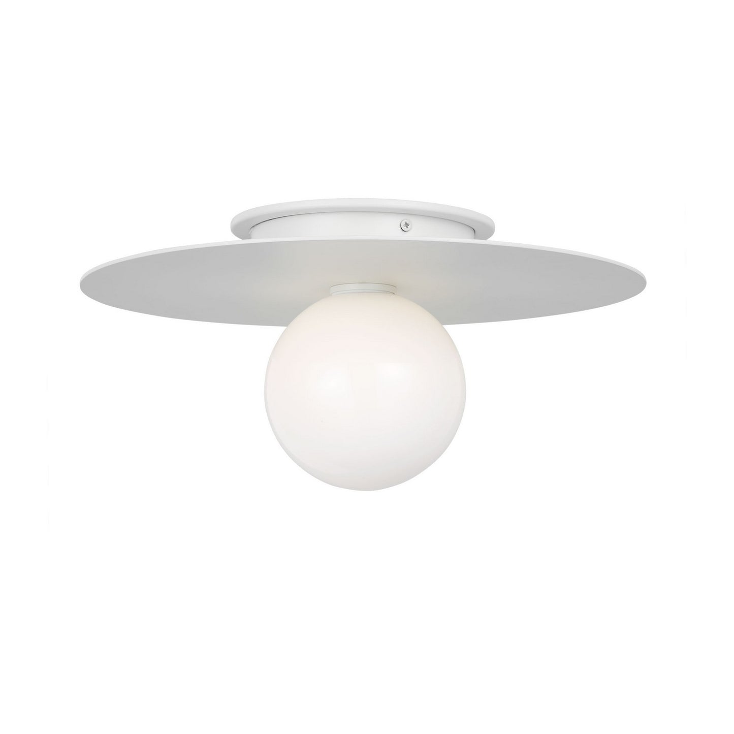 Nodes One Light Flush Mount in Matte White