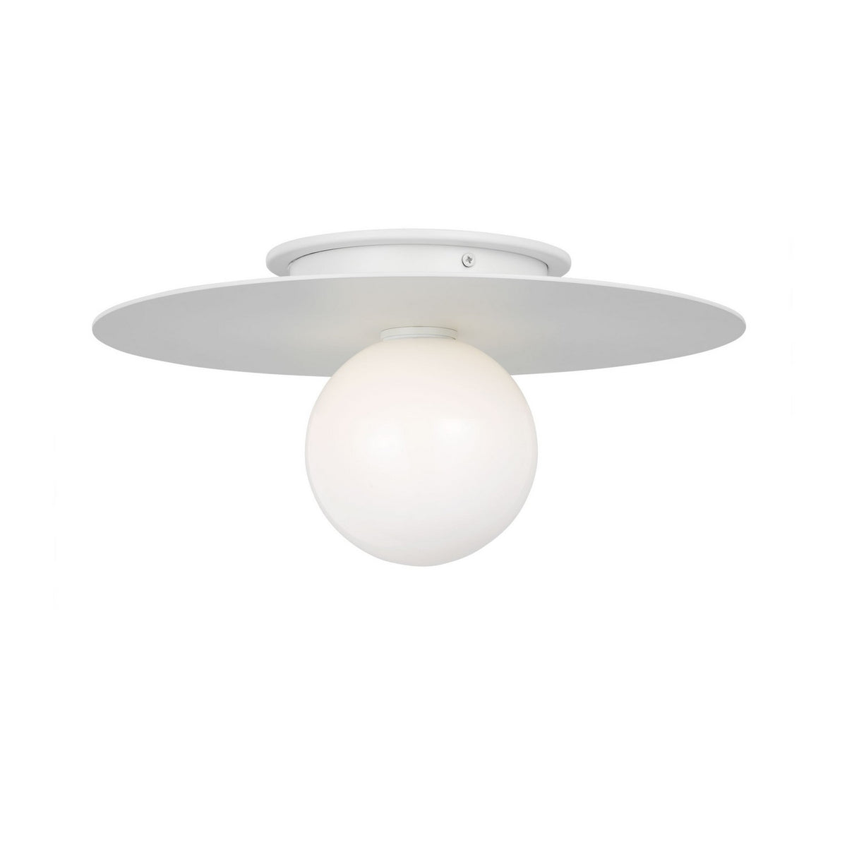 Nodes One Light Flush Mount in Matte White