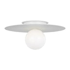 Nodes One Light Flush Mount in Matte White