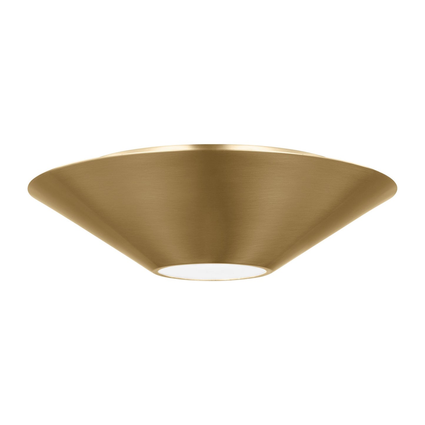 Echo LED Flush Mount and Sconce in Burnished Brass