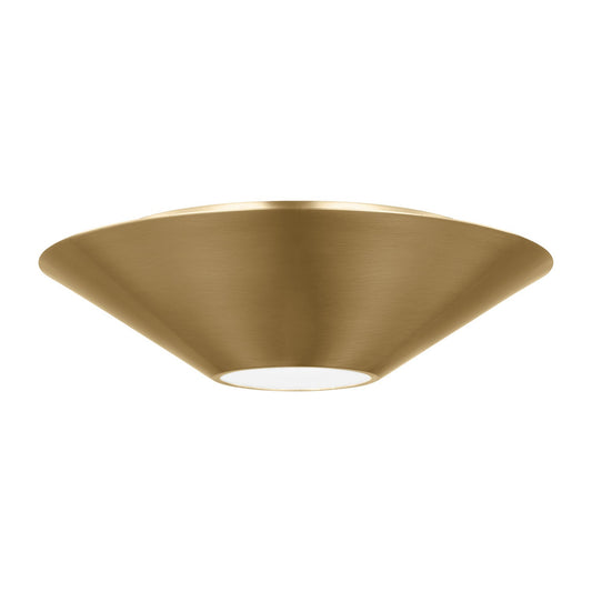 Echo LED Flush Mount and Sconce in Burnished Brass