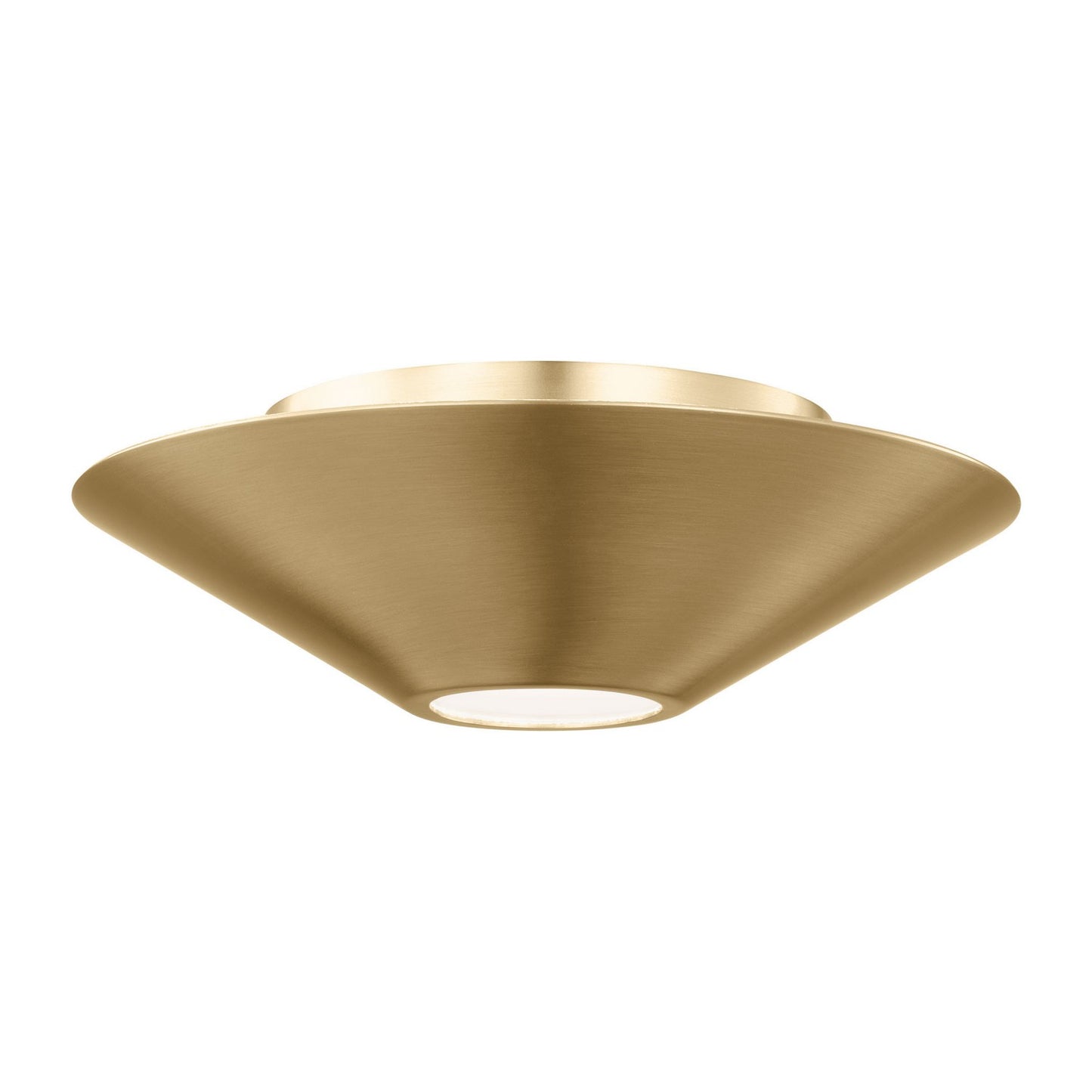Echo LED Flush Mount and Sconce in Burnished Brass